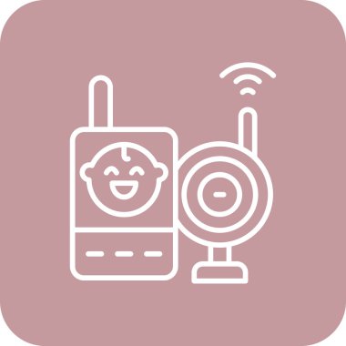 Radyo. Web simgesi basit illüstrasyon