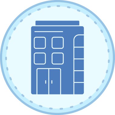 Mavi bir simgenin vektör illüstrasyonu