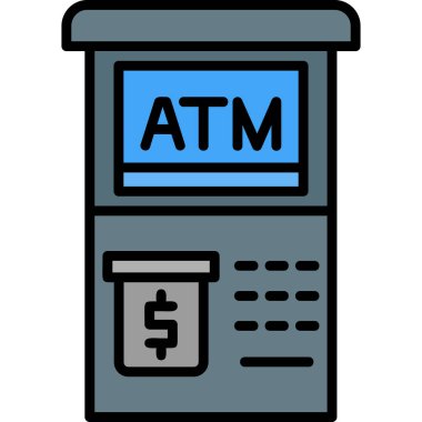 ATM simgesi. özet vektör illüstrasyonu