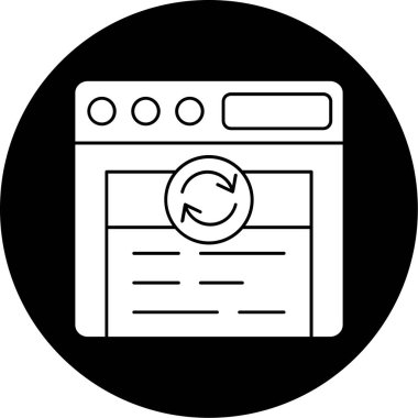 Gaz sobasının modern bir simgesinin vektör çizimi