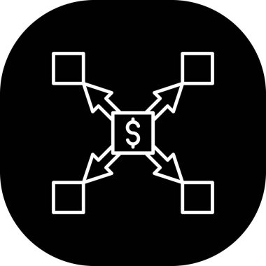 Dolar işareti simgesi, vektör çizimi