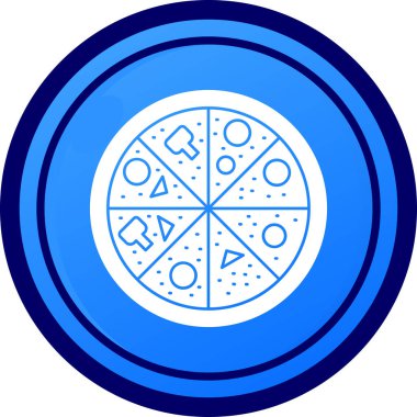 pizza. Web simgesi basit illüstrasyon