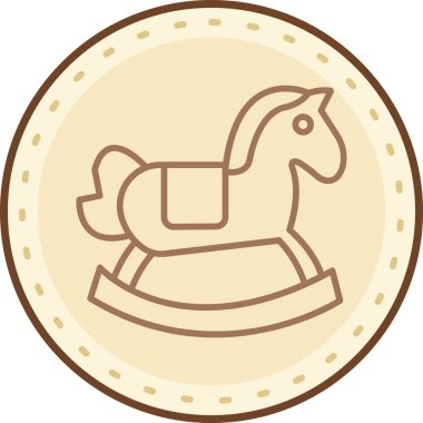 at simgesi vektör illüstrasyonu