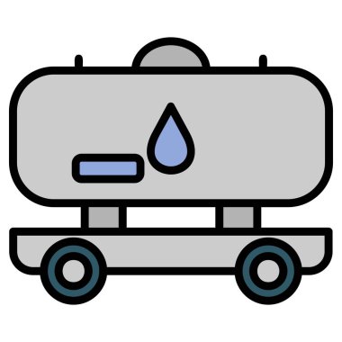 Petrol tankı ikonu. Web için tank vektör simgelerinin özet çizimi