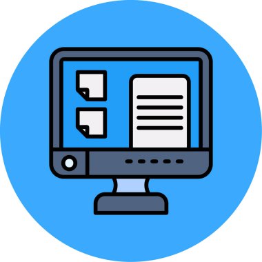 bilgisayar web simgesi, vektör illüstrasyonu