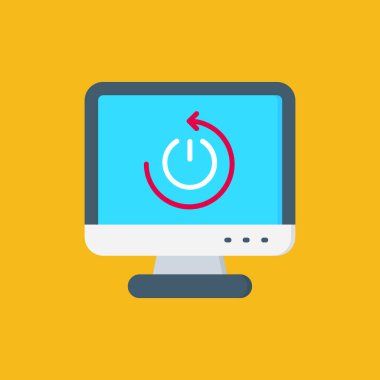 Güç kaynağı işaretli bir laptop..