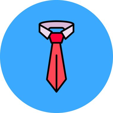 kravat ağ simgesi, vektör illüstrasyonu