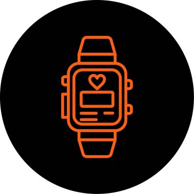 Smartwatch ağ simgesi, vektör illüstrasyonu