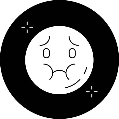 modada izole edilmiş arka planda hüzünlü simge