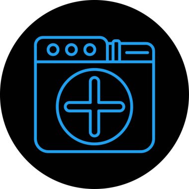 Web simgesi, vektör illüstrasyonu ekle