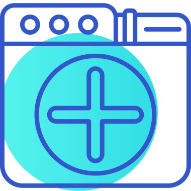 Bir takvim simgesinin vektör illüstrasyonu