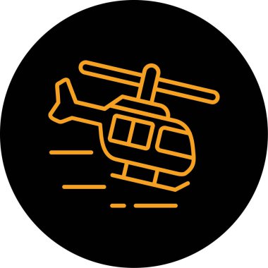 helikopter web simgesi, vektör illüstrasyonu
