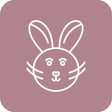 Taslak biçiminde tavşan paskalya ikonu