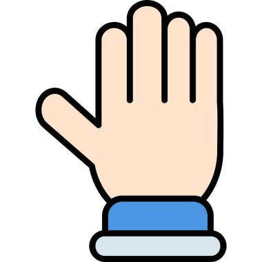 eldiven simgesi vektör illüstrasyonu