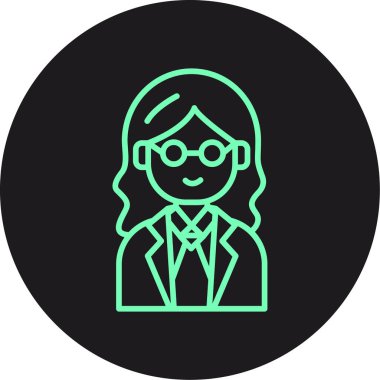 Kadın simgesinin vektör illüstrasyonu