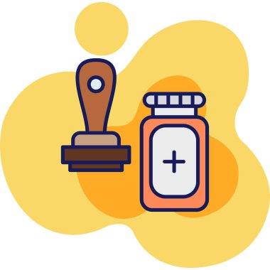 Tıp simgesi, vektör illüstrasyonu