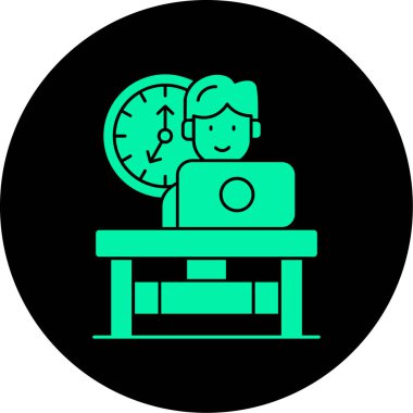 Bilgisayar simgesine sahip öğrenci, özet biçimi