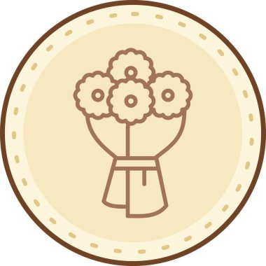 Bir çiçeğin vektör illüstrasyonu