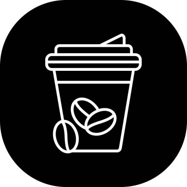 Kahve fincanı simgesinin vektör çizimi