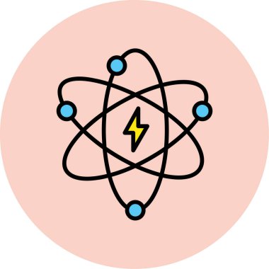 atom vektörü simgesi modern basit vektör çizimi