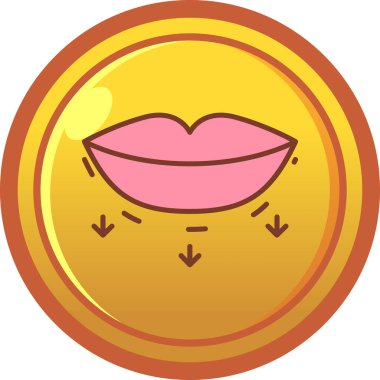 Kalp ikonlu yüz. Düz renk tasarımı. vektör illüstrasyonu.