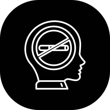 Dumanlı ikon vektör illüstrasyonu yok