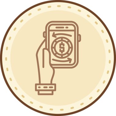 Smartphone Simgesi, vektör illüstrasyonu