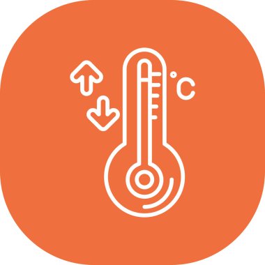 termometre ağ simgesi, basit vektör illüstrasyonu