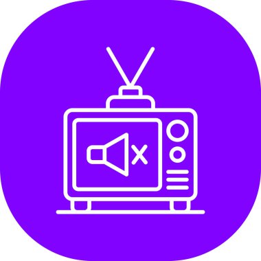 vektör televizyon simgesi illüstrasyonu