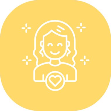 Modern kalp simgesinin vektör illüstrasyonu