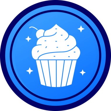 cupcake web simgesi, basit tasarım