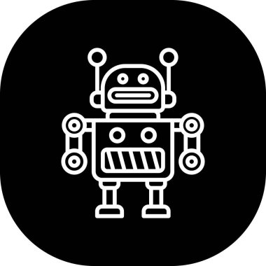 vektör robot simgesi, vektör illüstrasyonu