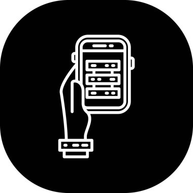 Smartphone Simgesi, vektör illüstrasyonu