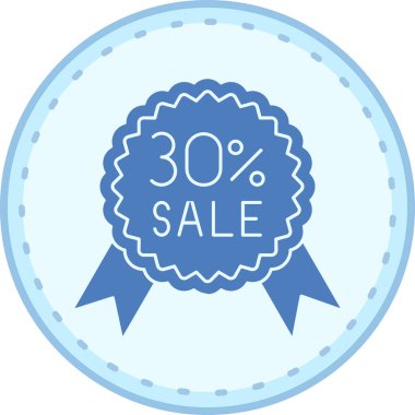 Yüzde 30 indirimli web simgesi, vektör illüstrasyonu