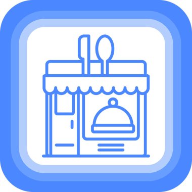 Dükkan. Web simgesi basit illüstrasyon