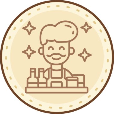 Bir madeni paranın karikatür simgesinin vektör çizimi