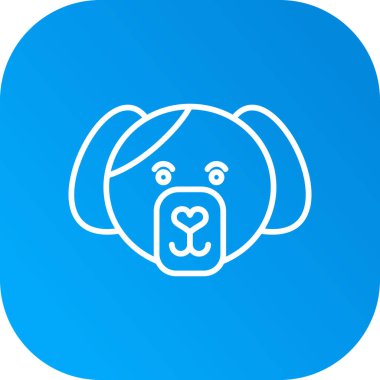 köpek simgesi soyut bir grupta izole edildi