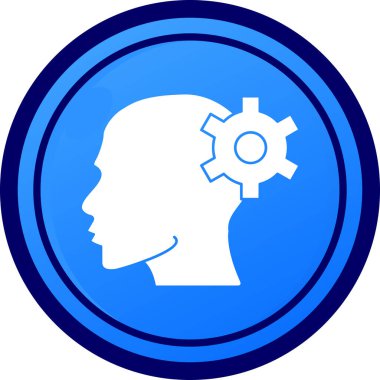 beyin ikonu vektör illüstrasyonu