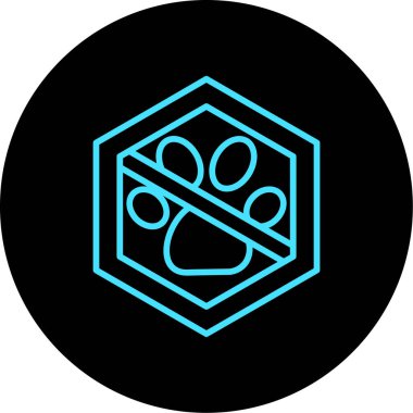 Evcil hayvan simgesi yok, vektör illüstrasyonu basit tasarım