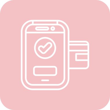 Simge, vektör illüstrasyonunu kontrol et