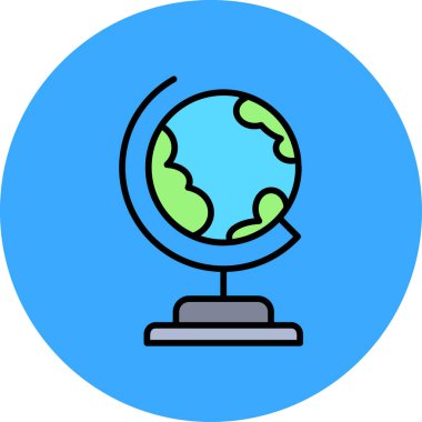 Dünya ikonu. Web için dünya ikon vektör simgelerinin özet çizimi