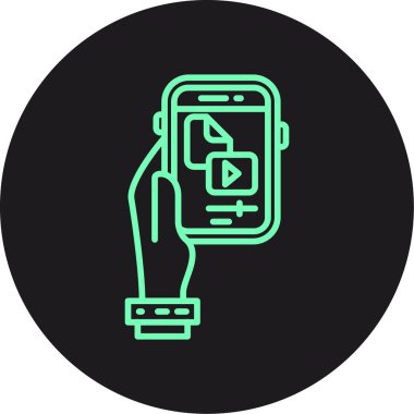 Akıllı telefon simgesinin vektör illüstrasyonu