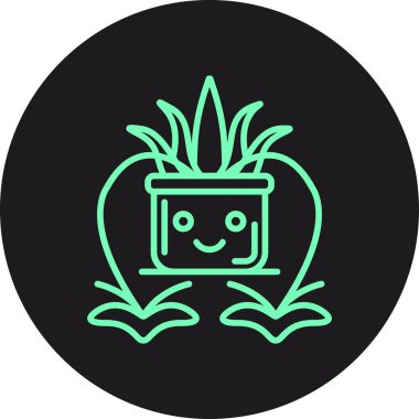 Kaktüs Simgesi, vektör illüstrasyonu