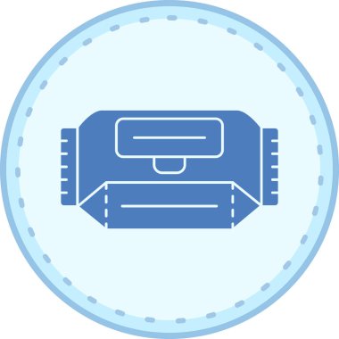 Mavi bir simgenin vektör illüstrasyonu