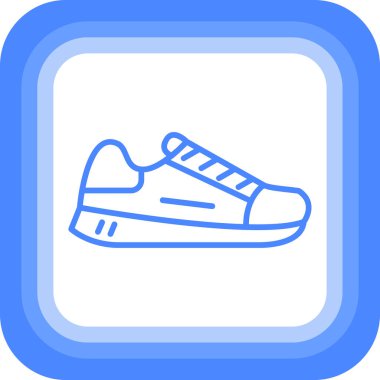 Spor ayakkabılar. Web simgesi basit illüstrasyon