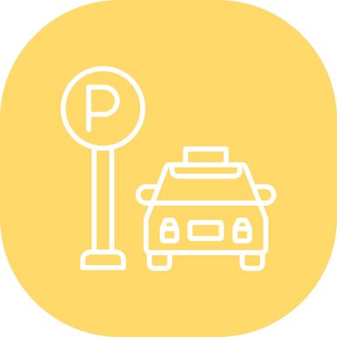 Taksiyle. Web simgesi basit illüstrasyon