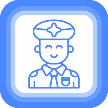 Memur bey. Web simgesi basit illüstrasyon