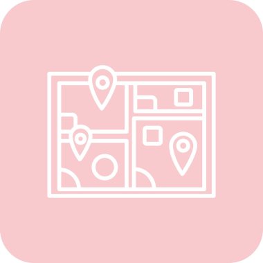 harita konum simgesi ince çizgi renk biçimi