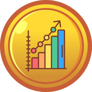 iş grafiği simgesi, vektör illüstrasyonu