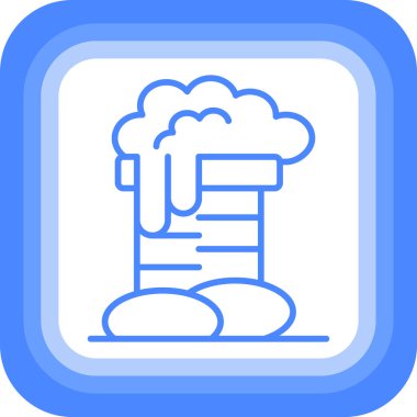 Bulut. Web simgesi basit illüstrasyon